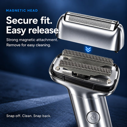 Men’s Rechargeable Foil Electric Shaver – Close Shave, Cordless & Portable, Wet & Dry 🔥