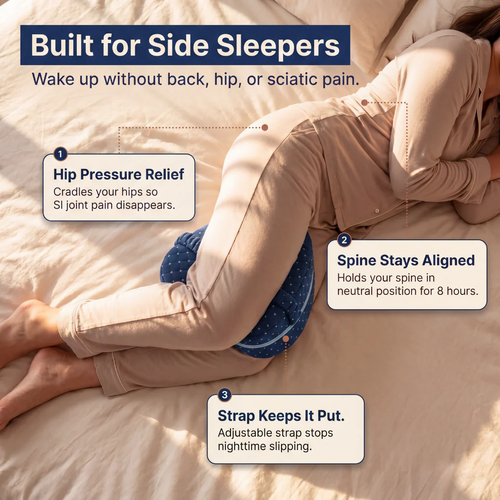 🦴 Ergonomic U-Shape Side Sleeper Pillow