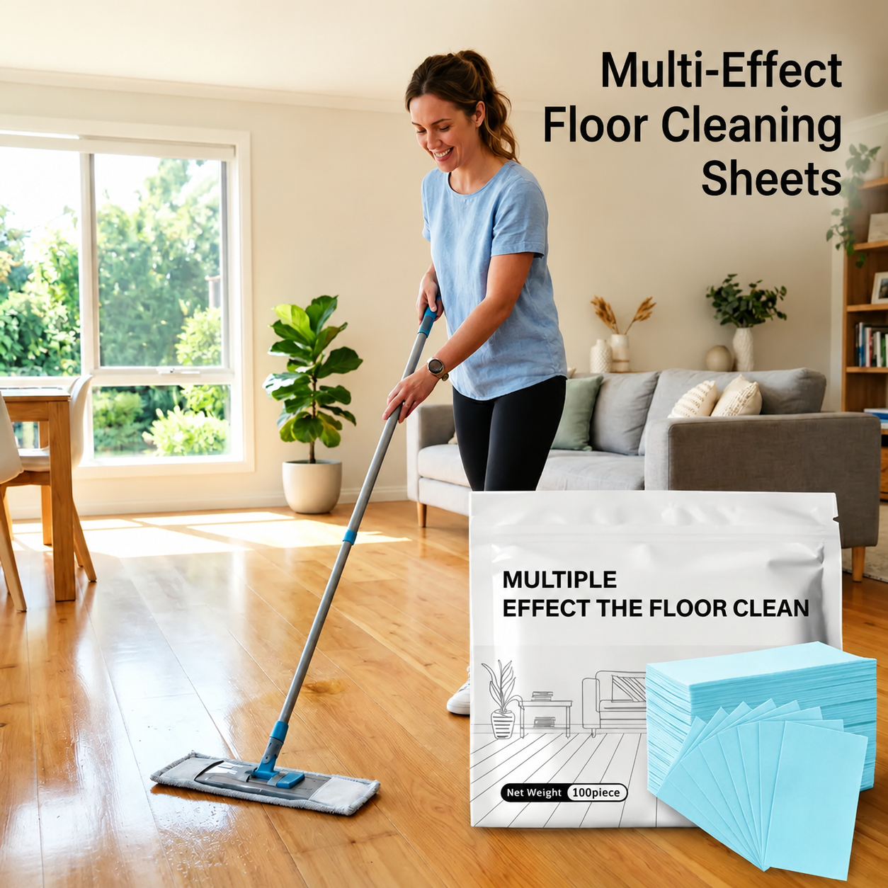 🧼🎁IEY® 100 Piece Floor Cleaning Tablets Multi-Surface Antibacterial Cleaner for Hardwood, Tile & Laminate
