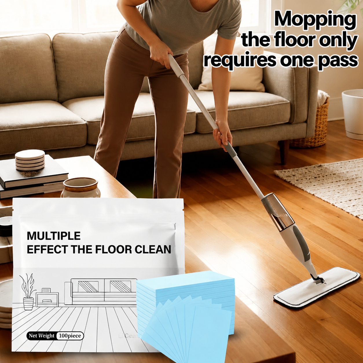 🧼🎁IEY® 100 Piece Floor Cleaning Tablets Multi-Surface Antibacterial Cleaner for Hardwood, Tile & Laminate