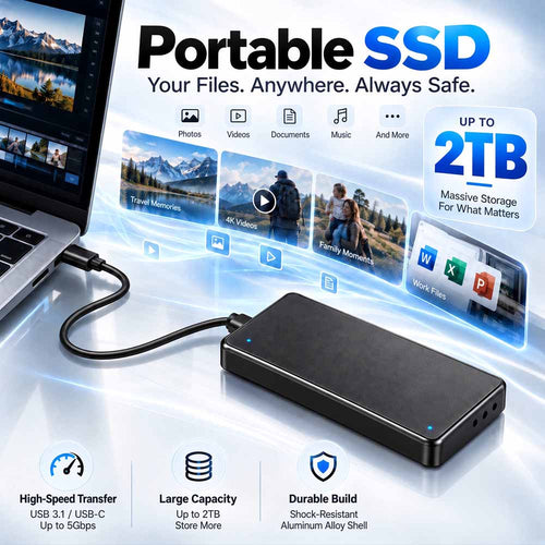 🏆 2026’s Most Popular Portable SSD — Premium Type-C Mini Storage | 500GB / 1TB / 2TB🍇