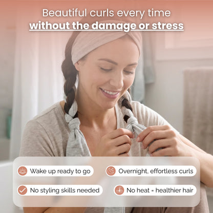 🌙 Heatless Curling Headband – Satin Overnight Hair Curler for Frizz-Free, Long-Lasting Waves Without Heat Damage
