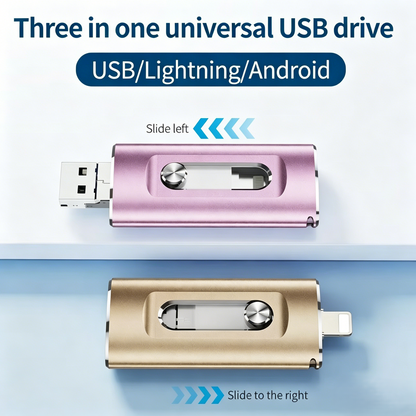 2TB Large-Capacity 4-in-1 High-Speed USB Flash Drive, Universal for Phones & Computers, One-Click Photo Backup & Storage Expansion Gadget