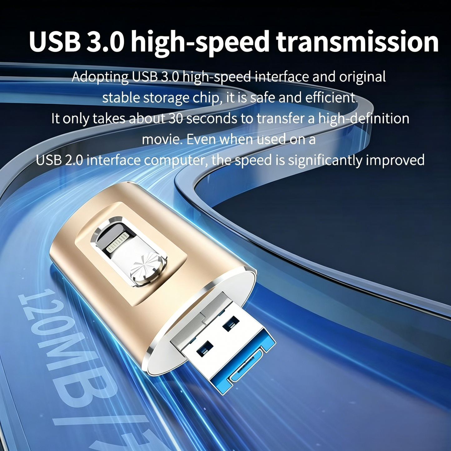 2TB Large-Capacity 4-in-1 High-Speed USB Flash Drive, Universal for Phones & Computers, One-Click Photo Backup & Storage Expansion Gadget