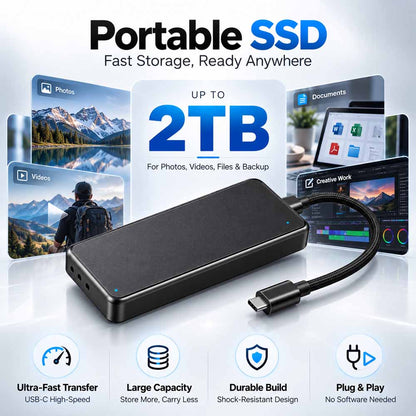 🏆 2026’s Most Popular Portable SSD — Premium Type-C Mini Storage | 500GB / 1TB / 2TB🍇
