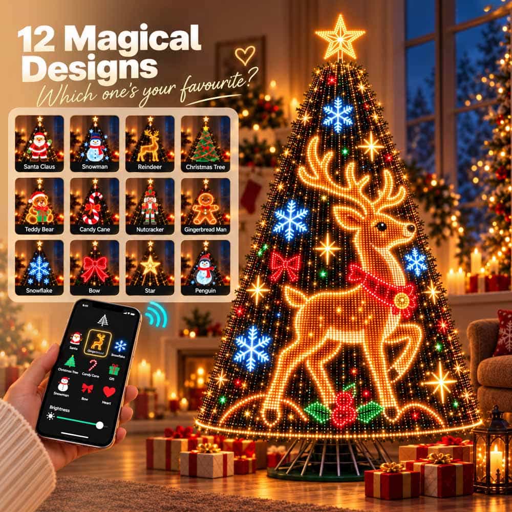 🎄Smart Animated Christmas Tree Lights — Make Your Christmas Tree Come Alive!