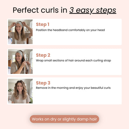 🌙 Heatless Curling Headband – Satin Overnight Hair Curler for Frizz-Free, Long-Lasting Waves Without Heat Damage