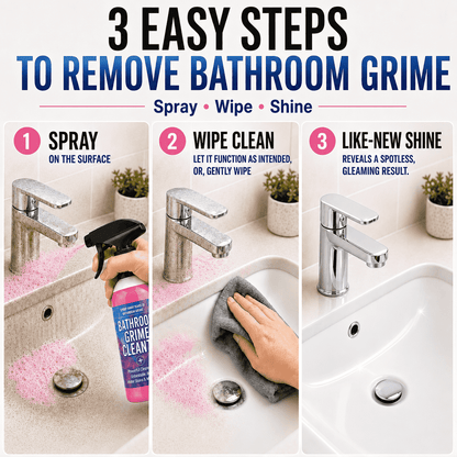 Spray Away Years of Bathroom Grime — Powerful Cleaner for Limescale, Mold, Water Stains & More✨