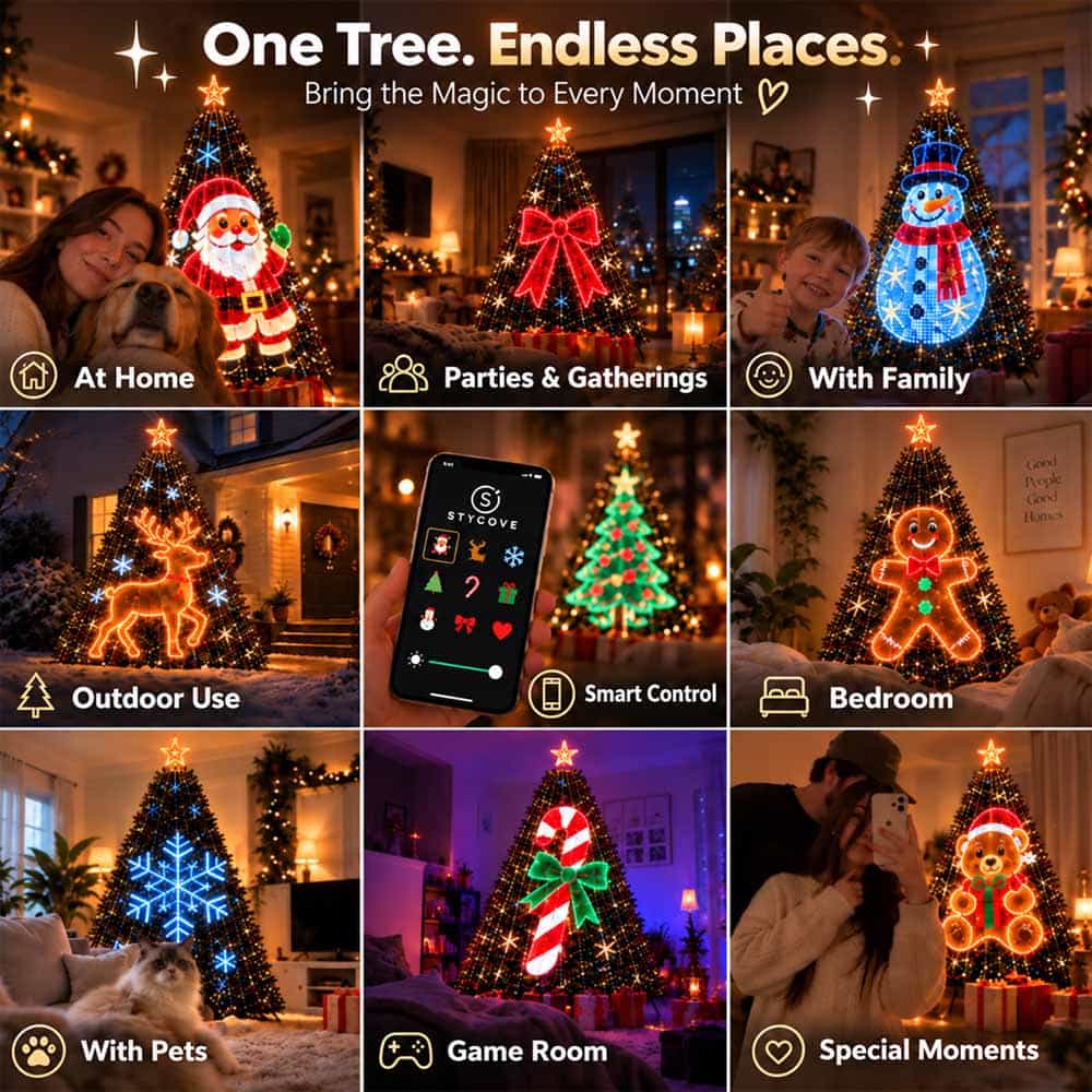🎄Smart Animated Christmas Tree Lights — Make Your Christmas Tree Come Alive!