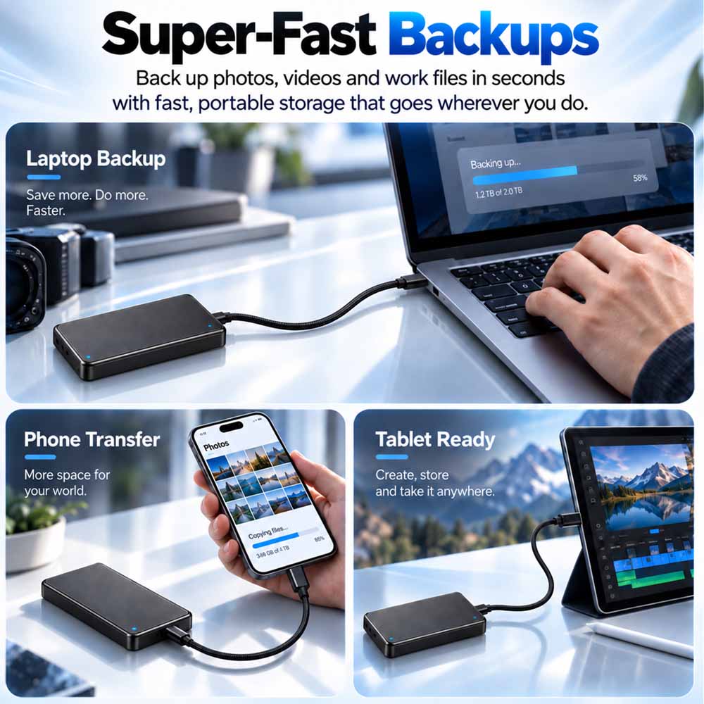 🏆 2026’s Most Popular Portable SSD — Premium Type-C Mini Storage | 500GB / 1TB / 2TB🍇