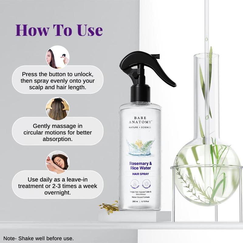 Thinning Hair? Rosemary + Rice Water Spray for Fuller, Thicker-Looking Hair