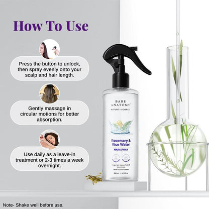 Thinning Hair? Rosemary + Rice Water Spray for Fuller, Thicker-Looking Hair
