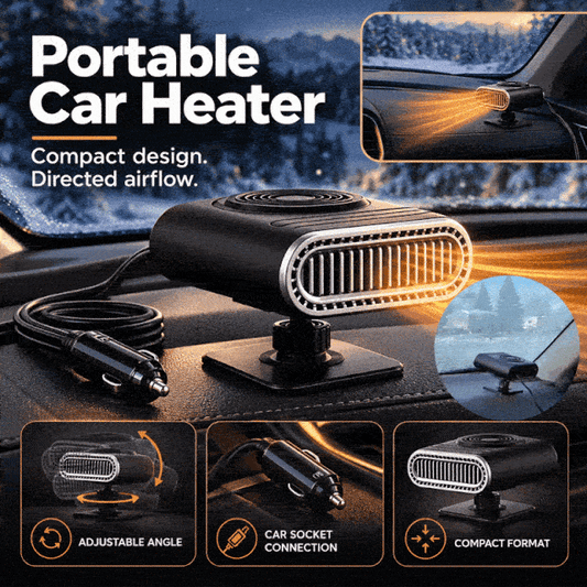 Portable Car Heater – Fast Windshield Defrost & Defog