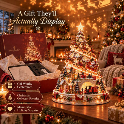 🎄 Magical Christmas Village Projection Centrepiece – 2 Festive Scenes🌼