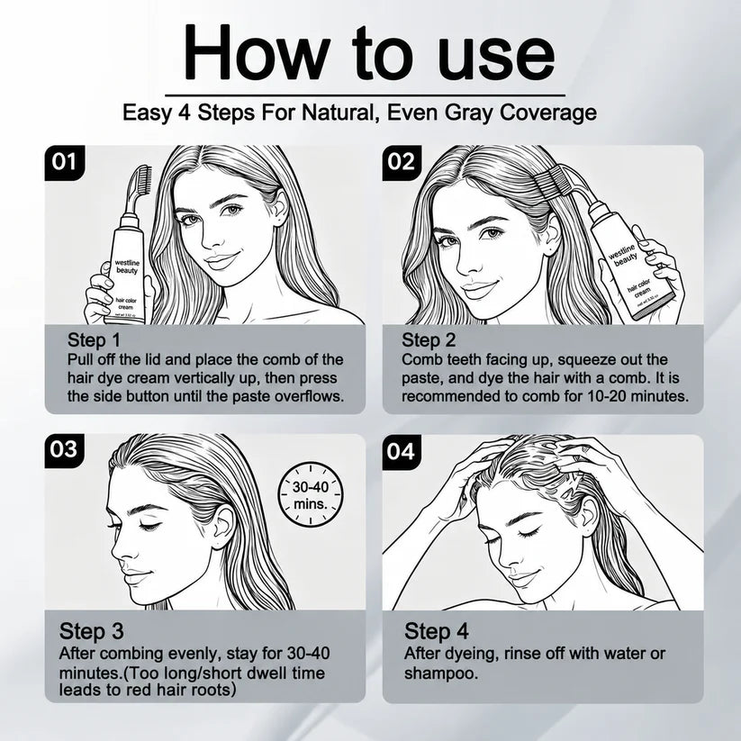 💇‍♀️ Hair Dye Comb – At-Home Root Touch-Up & Gray Coverage Tool for Fast, Clean, Even Hair Coloring Without Salon Mess ✨