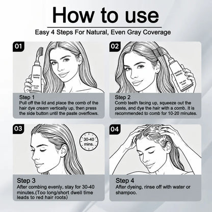 💇‍♀️ Hair Dye Comb – At-Home Root Touch-Up & Gray Coverage Tool for Fast, Clean, Even Hair Coloring Without Salon Mess ✨