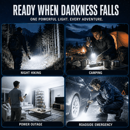 Ultra-Bright High-Power Rechargeable Flashlight — Zoom Beam, Fast Charging & Long Battery for Outdoor & Emergency Use