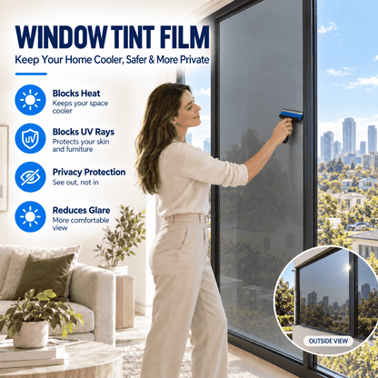 Window Privacy Film – One-Way Privacy, UV & Heat Protection🍇