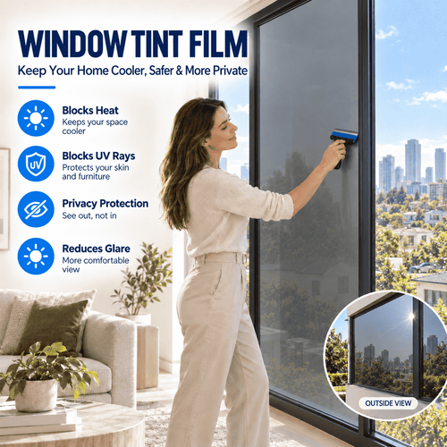 Window Privacy Film – One-Way Privacy, UV & Heat Protection🍇