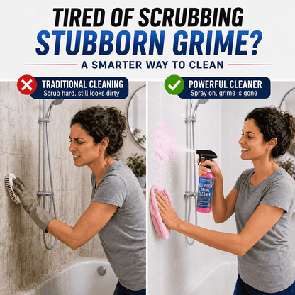 Spray Away Years of Bathroom Grime — Powerful Cleaner for Limescale, Mold, Water Stains & More✨