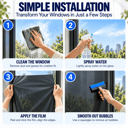 Window Privacy Film – One-Way Privacy, UV & Heat Protection🍇