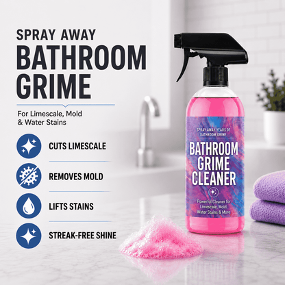 Spray Away Years of Bathroom Grime — Powerful Cleaner for Limescale, Mold, Water Stains & More✨